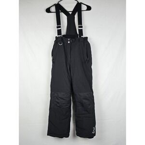Weatherproof 32 Degrees Girls Black Snow Pants Bibs Insulated Size L 14/16